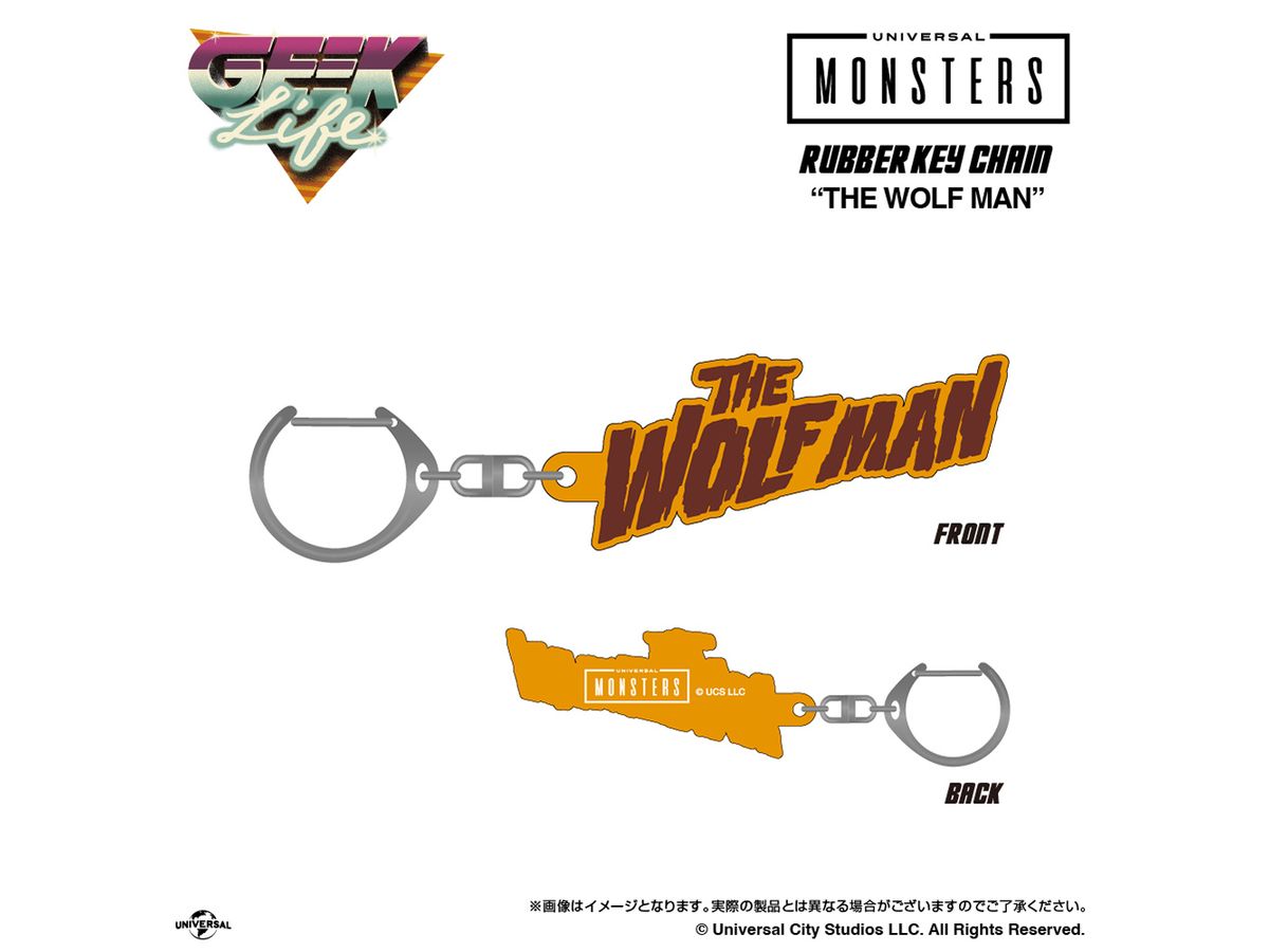 Universal Monsters THE WOLF MAN Rubber Key Chain