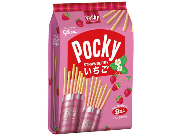 Strawberry Pocky: 1 Bag (9 packs)