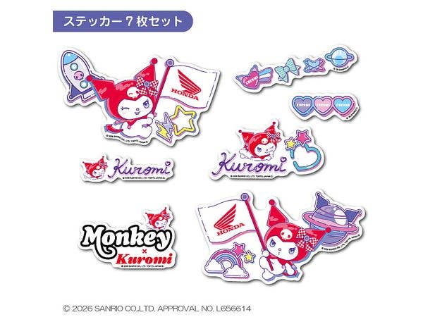 LCS-1771 Monkey x KUROMI Sticker 7pcs Set