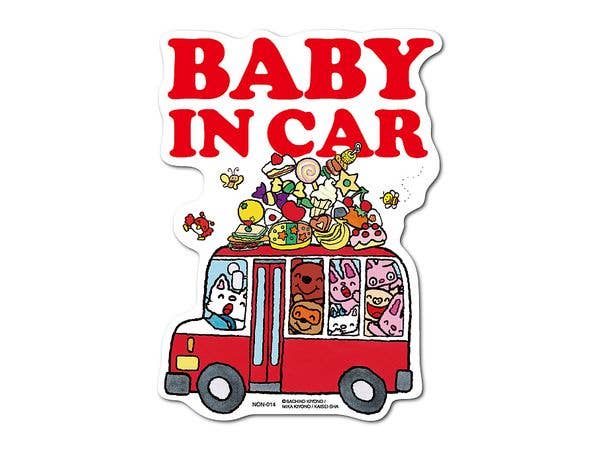 Nontan: NON-014 Big Size Sticker Baby In Car