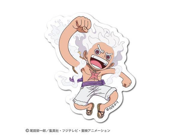 One Piece: OPS-124 Die-cut Sticker Deformed Luffy (Gear 5) Raise Your Arms