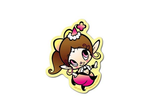 TNP-010 Akubi Girl: Die-cut Mini Sticker Pose