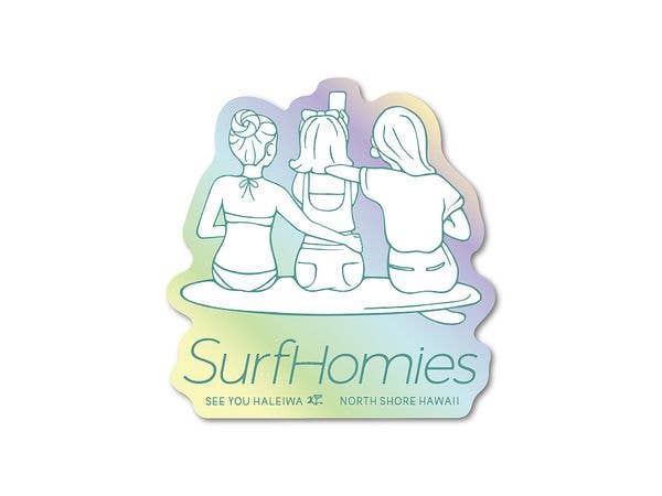 HHM-111 Haleiwa Happy Market Hologram Sticker SurfHomies