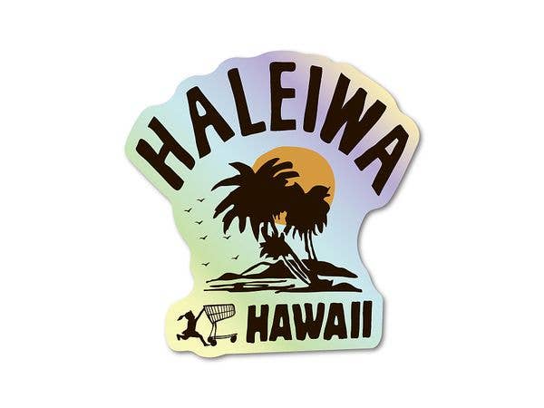 HHM-112 Haleiwa Happy Market Hologram Sticker SUNSET