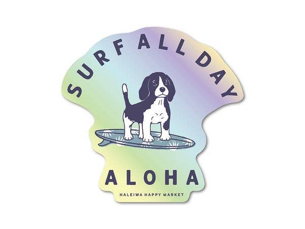 HHM-113 Haleiwa Happy Market Hologram Sticker DOG