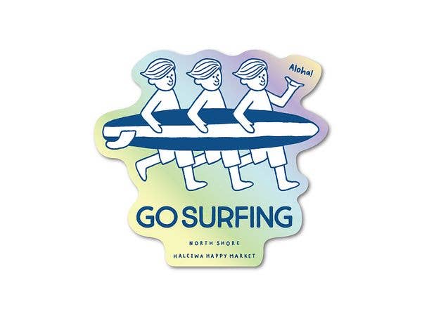 HHM-117 Haleiwa Happy Market Hologram Sticker GO SURFING