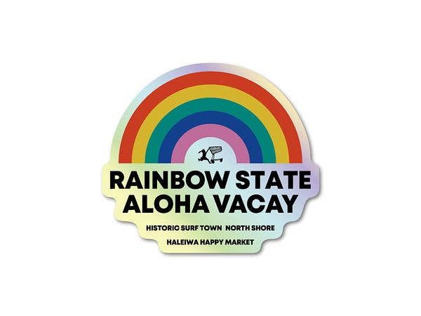 HHM-119 Haleiwa Happy Market Hologram Sticker RAINBOW