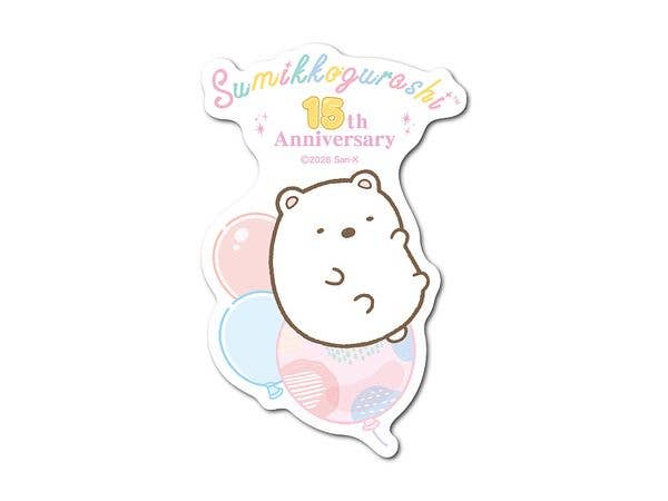 SU15-01 Sumikko Gurashi 15th Anniversary Die-cut Sticker Shirokuma