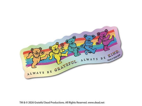 GFD-026 GRATEFUL DEAD Hologram Sticker ALWAYS BE KIND