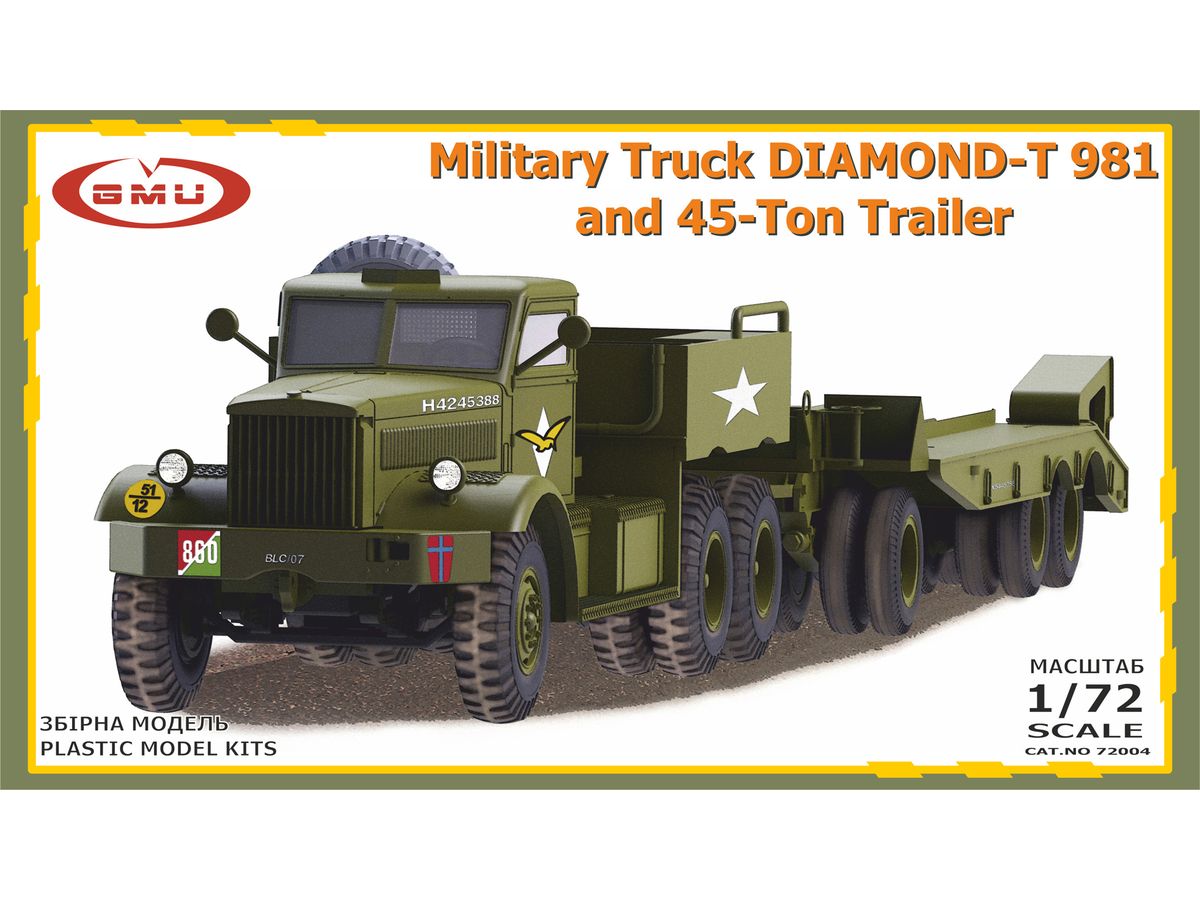 Military Truck DIAMOND-T 981 and 45 ton trailer