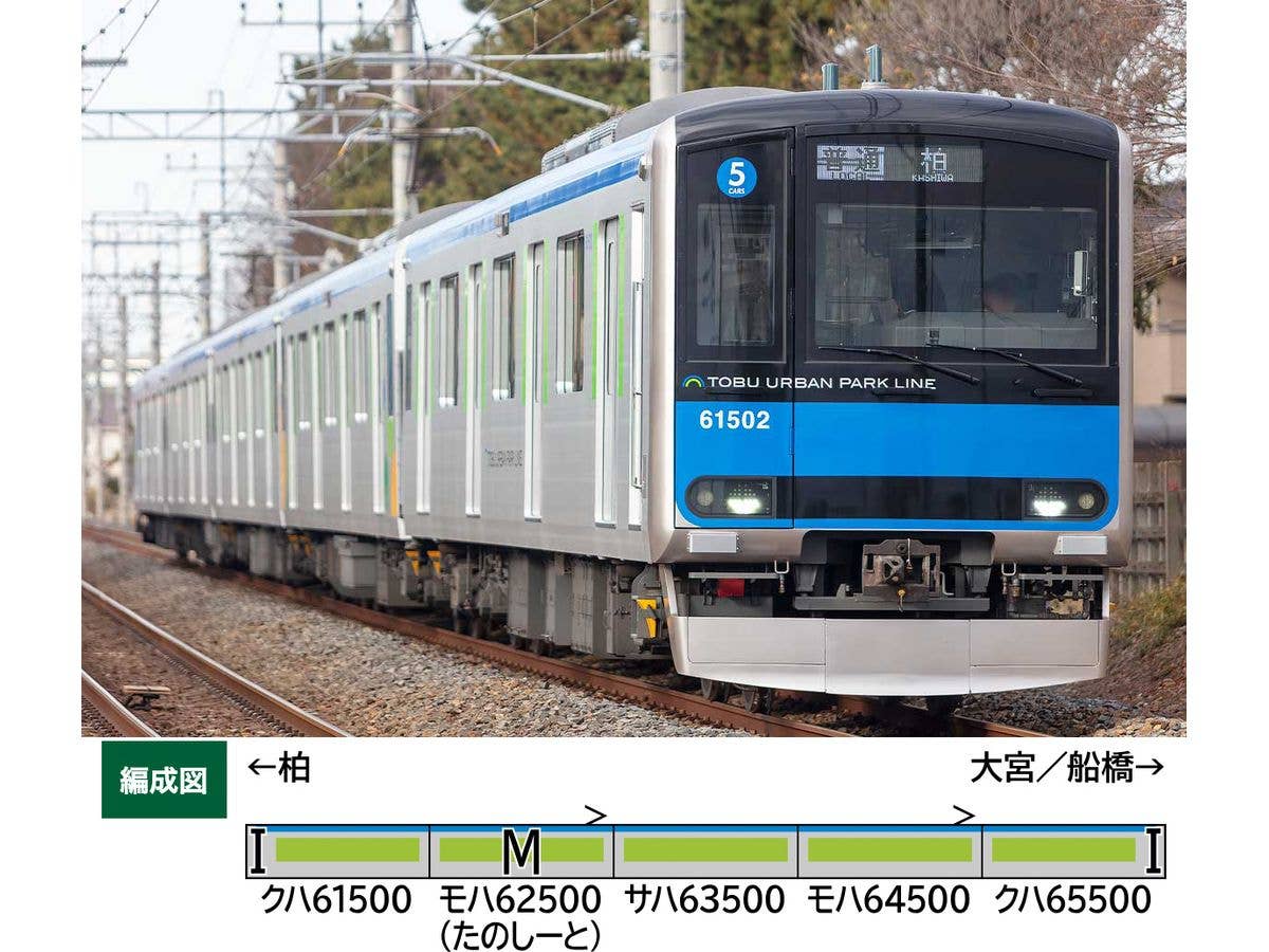 Tobu 60000 Series (Tobu Urban Park Line) 5-Car Set (With Motor)