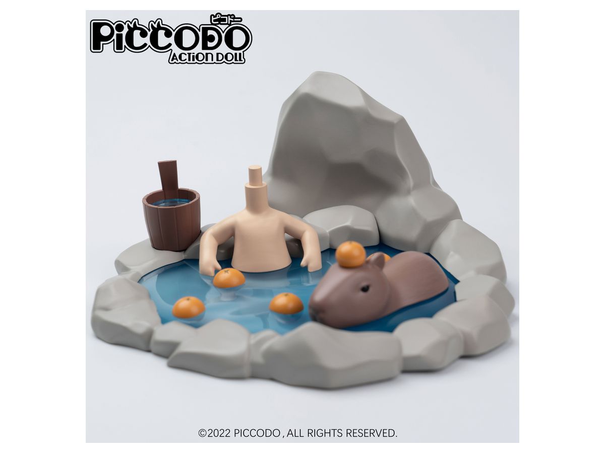 PICCODO Action Doll Diorama Head Stand Hot Spring Natural