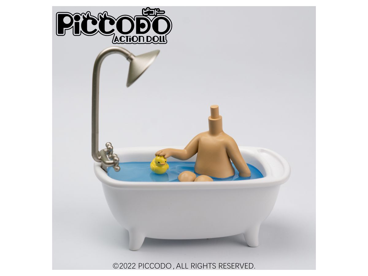PICCODO Action Doll Diorama Head Stand Bathtub Tanned Skin