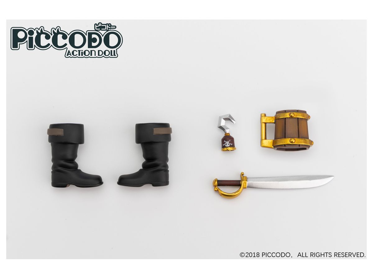 PICCODO Action Doll Body8 Plus Pirate Style Prop Set Captain ver