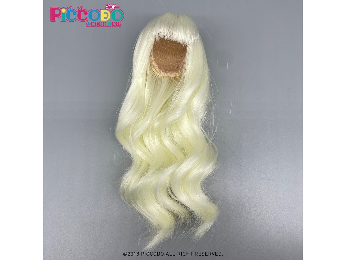 PICCODO Doll Wig Long Curls (White)