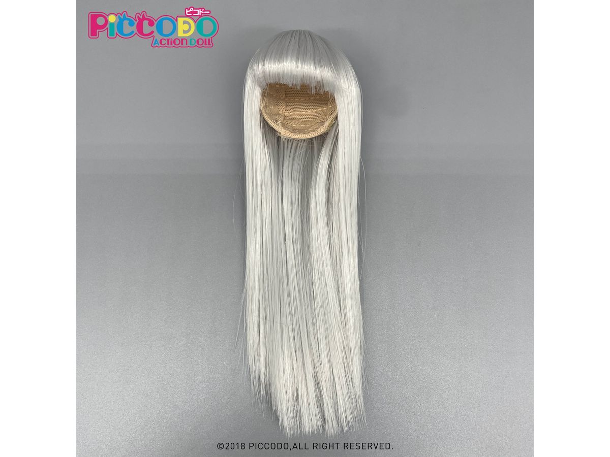 PICCODO Doll Wig Long Straight (Silver)