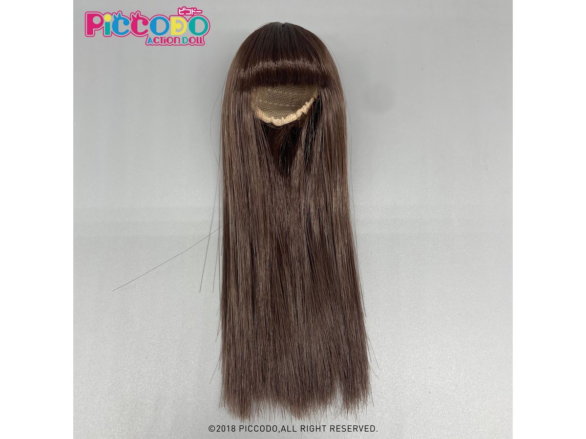 PICCODO Doll Wig Long Straight (Dark Brown)
