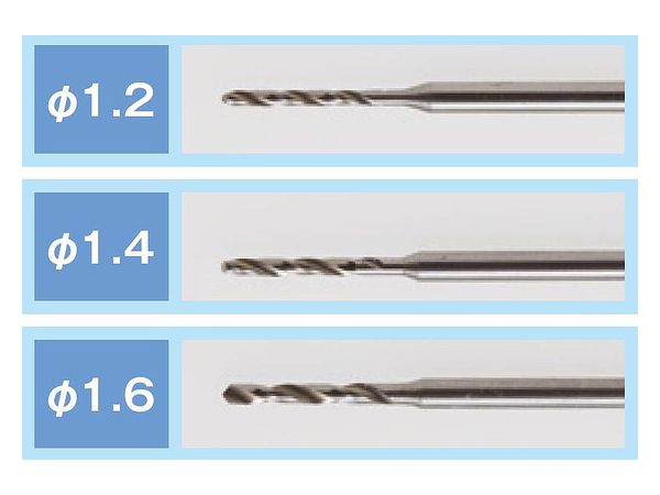 Mr. Small Diameter HSS Drill for Router 3 Type Set (1.2/1.4/1.6)
