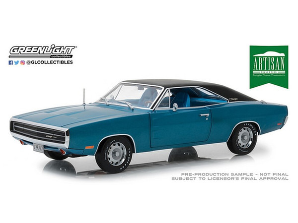 GreenLight Artisan Collection 1970 Dodge Charger 500 SE B5 Blue