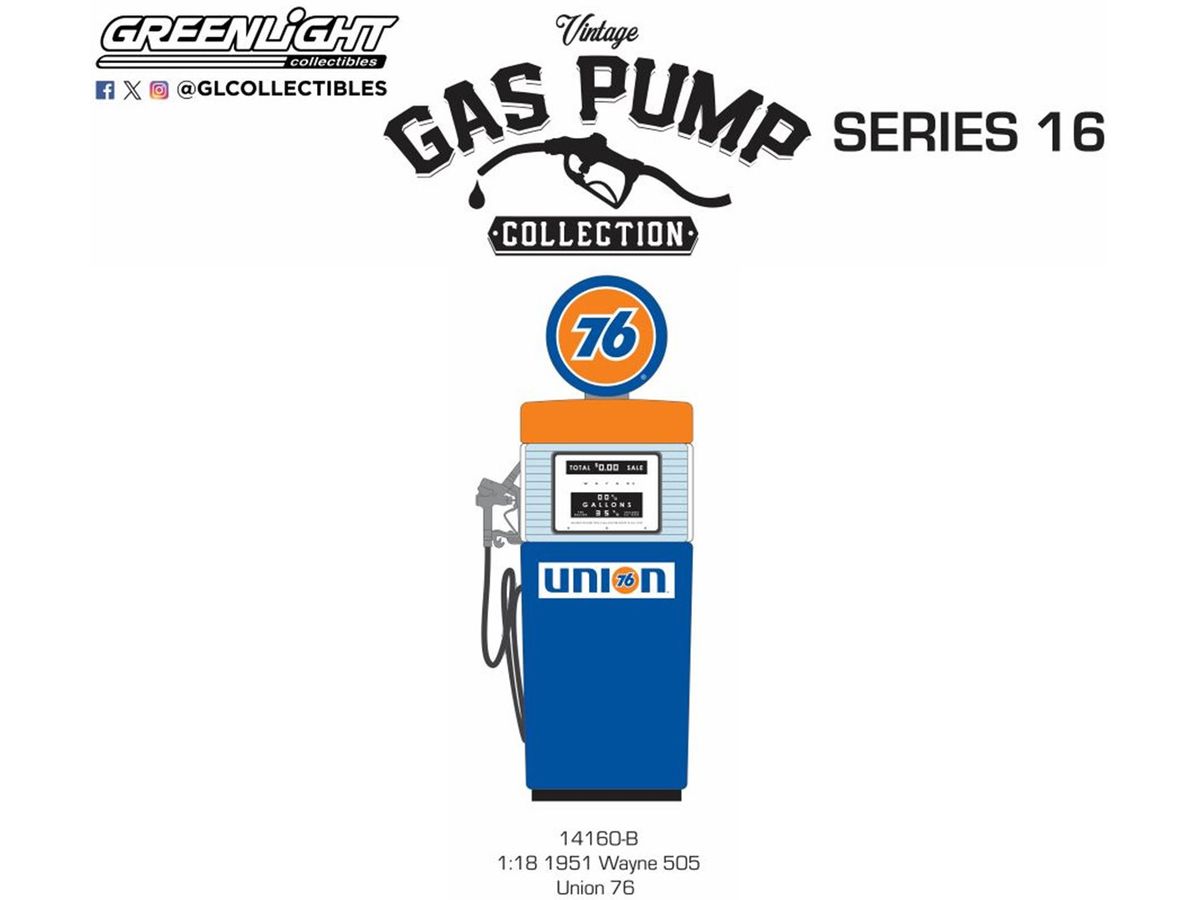 GreenLight Vintage Gas Pumps Series 16 - 1951 Wayne 505 - Union 76 Solid