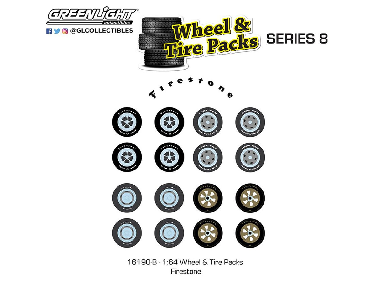 GreenLight Auto Body Shop - Wheel & Tire Packs Series 8 - Firestone