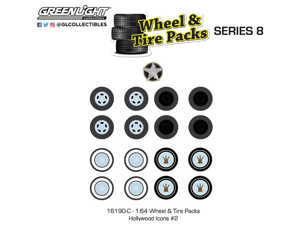 GreenLight Auto Body Shop - Wheel & Tire Packs Series 8 - Hollywood Icons #2