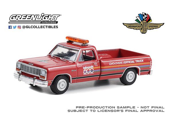 GreenLight 1987 Dodge Ram D-250 - 71st Annual Indianapolis 500 Mile Race Dodge Official Truck