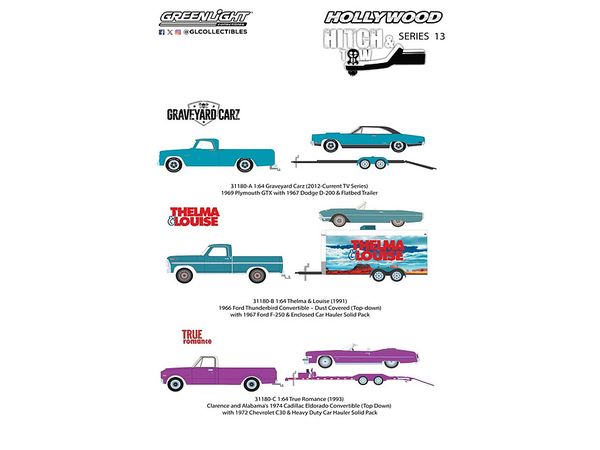 GreenLight Hollywood Hitch & Tow Series 13 1Box 3pcs