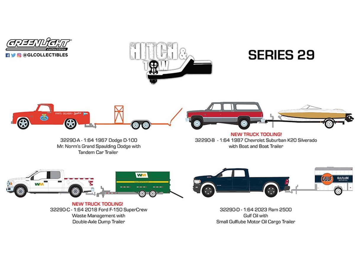 GreenLight Hitch & Tow Series 29 1Box 4pcs