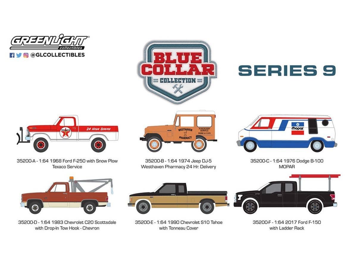 GreenLight Blue Collar Collection Series 9 1Box 6pcs