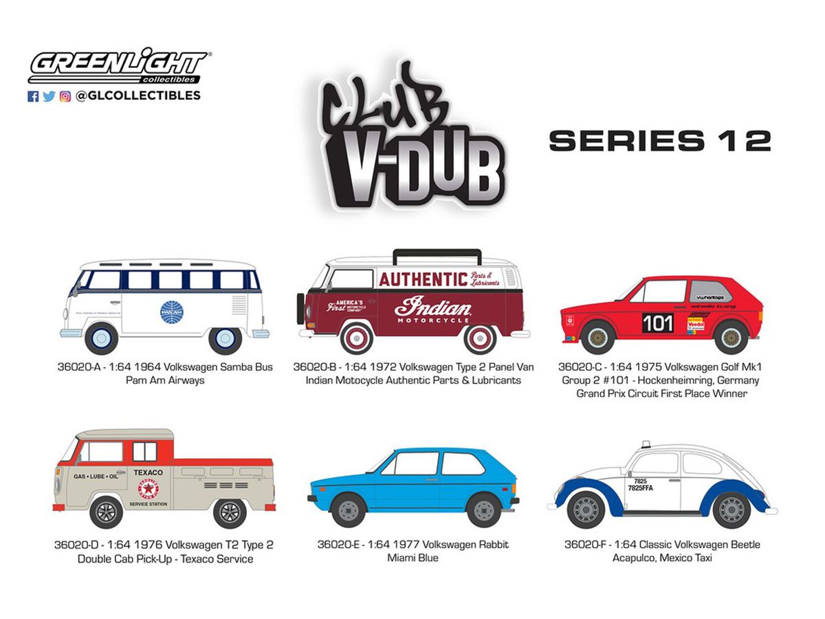 GreenLight Club Vee-Dub Series 12: 1Box (6pcs)