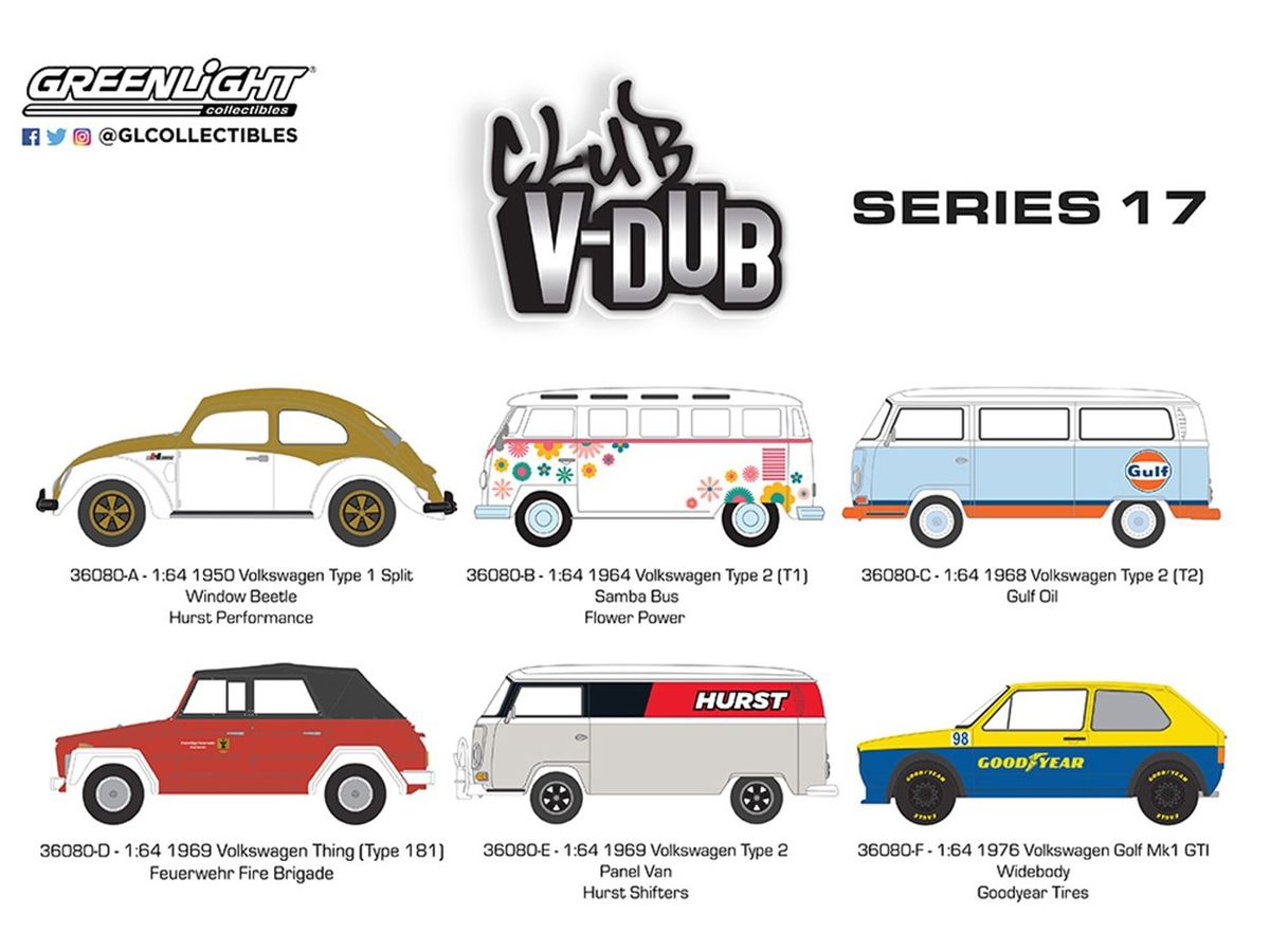 GreenLight Club Vee-Dub Series 17 1Box 6pcs