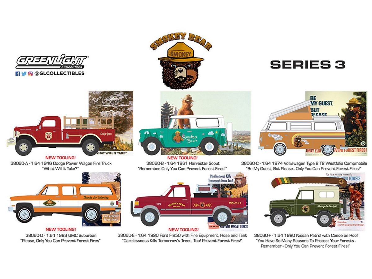 GreenLight Smokey Bear Series 3 1Box 6pcs