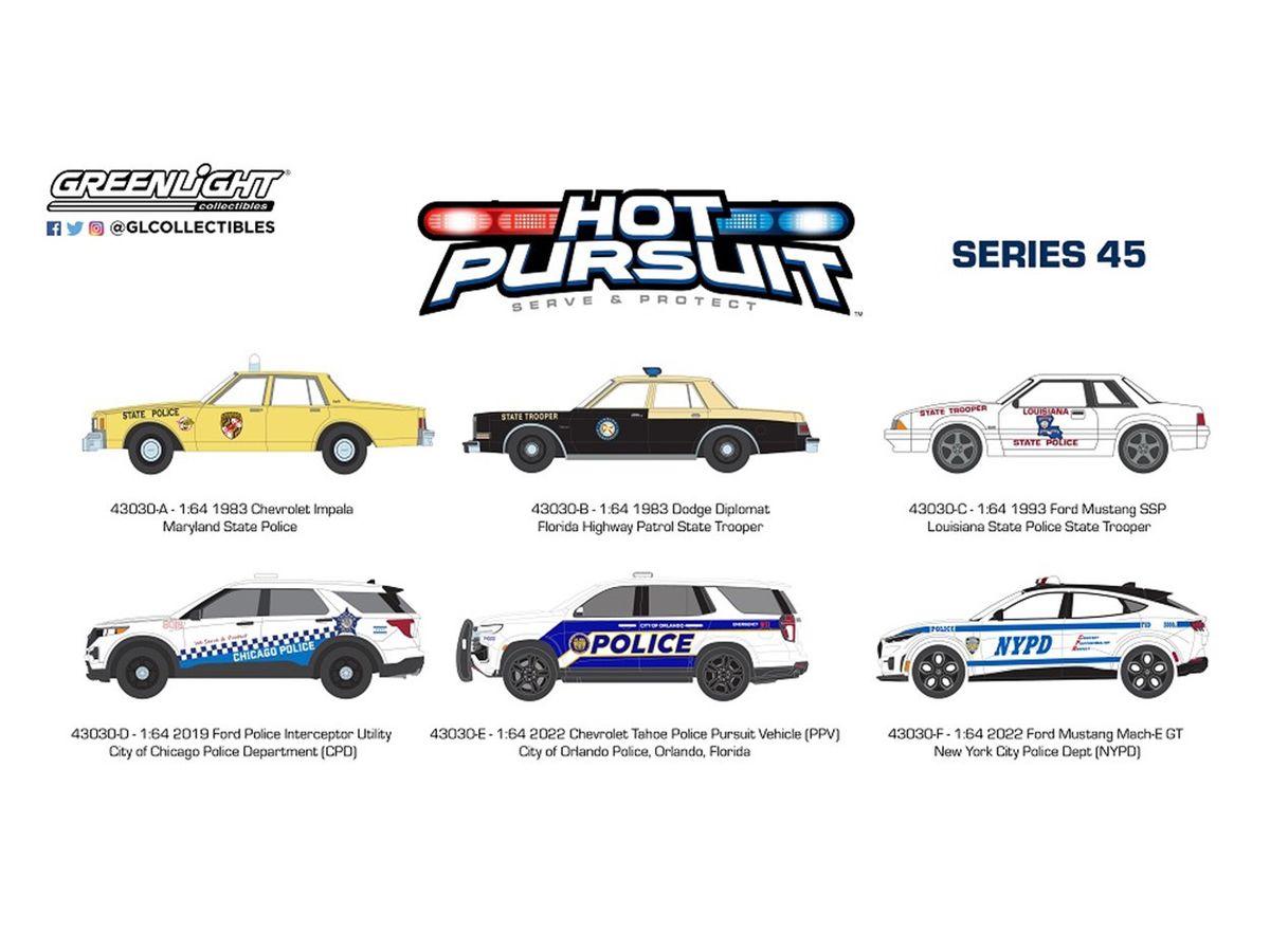GreenLight Hot Pursuit Series 45 1Box 6pcs