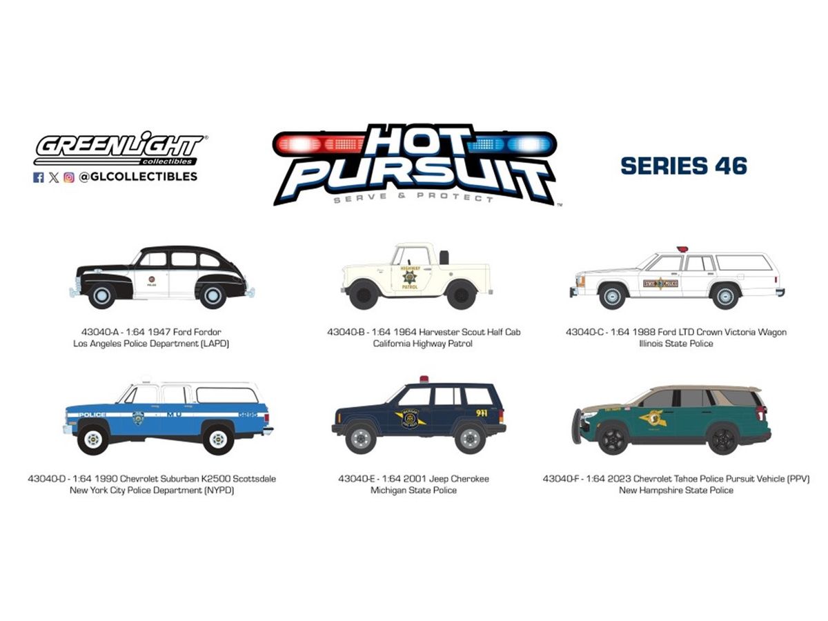 GreenLight Hot Pursuit Series 46 1Box 6pcs