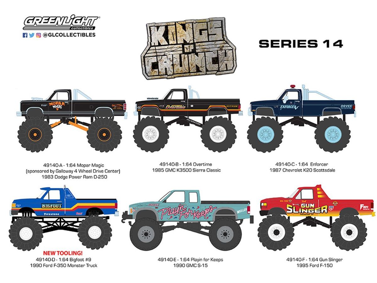 GreenLight Kings of Crunch Series 14  1Box 6pcs