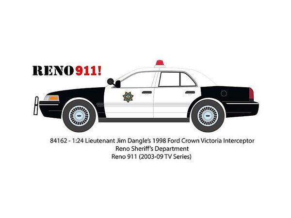 GreenLight Reno 911! (2003-09 TV Series) - Lieutenant Jim Dangle's 1998 Ford Crown Victoria Police Interceptor - Reno Sheriff's Department