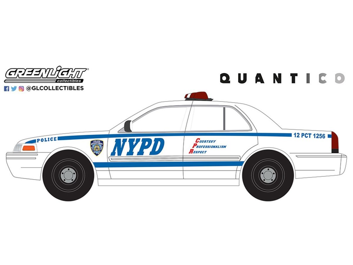 GreenLight Hollywood Series 18 - Quantico (2015-18 TV Series) - 2003 Ford Crown Victoria Police Interceptor New York City Police Dept (NYPD)