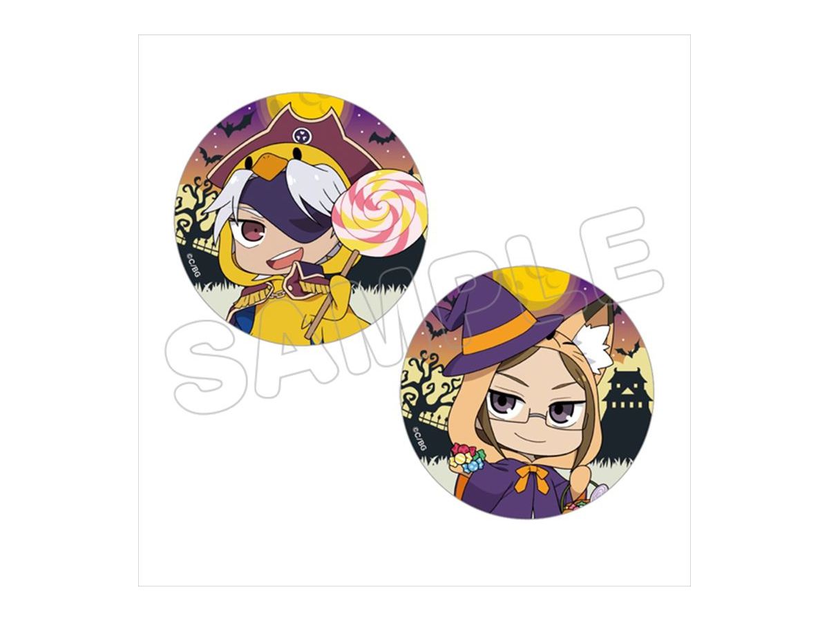 Gakuen Basara: Can Badge Set: Motochika & Motonari Halloween Ver.