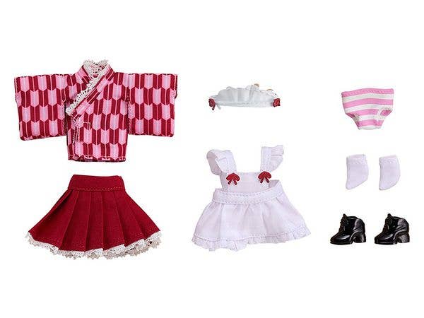 Nendoroid Doll: Outfit Set (Japanese-Style Maid - Pink)
