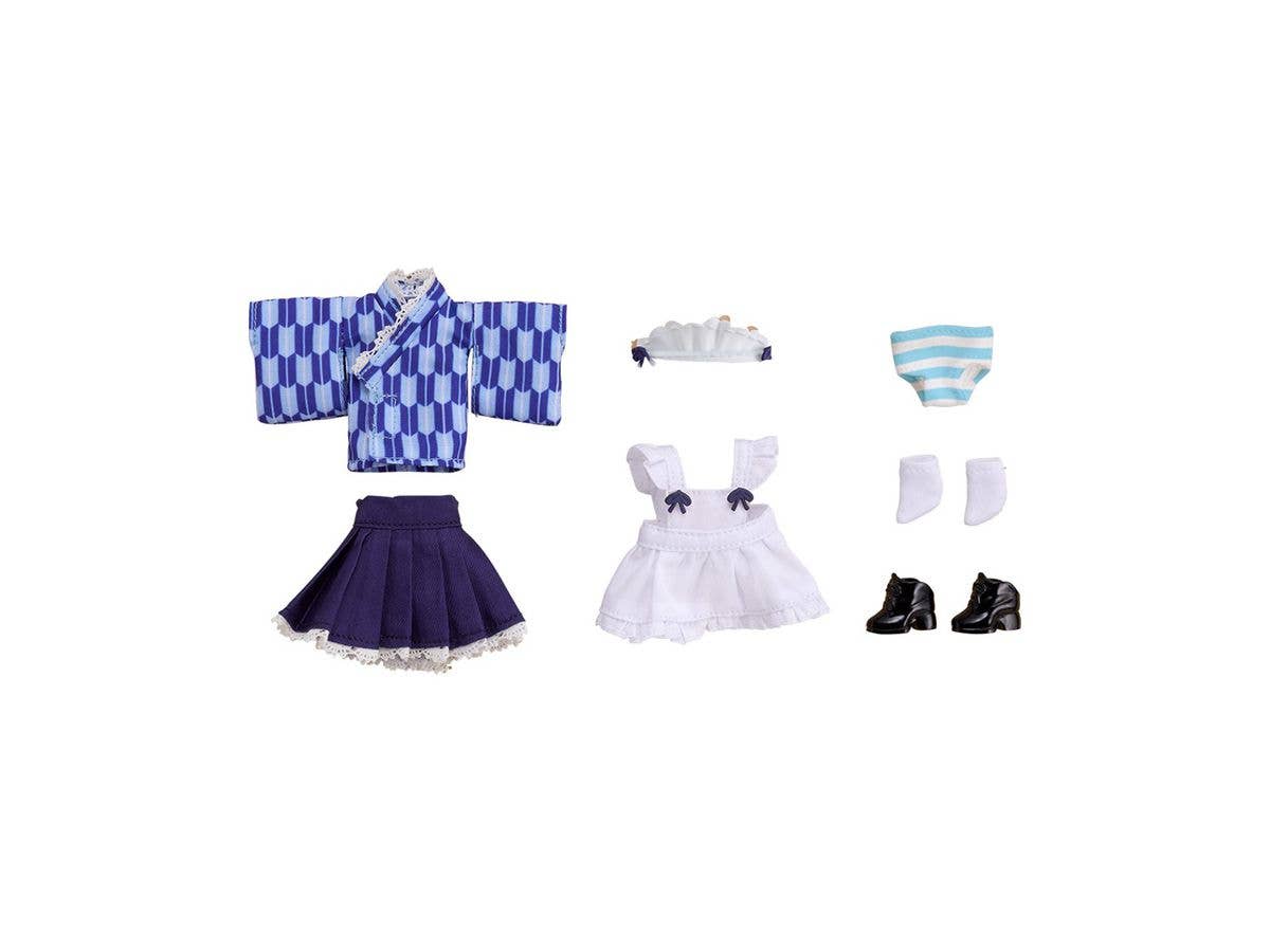 Nendoroid Doll: Outfit Set (Japanese-Style Maid - Blue)