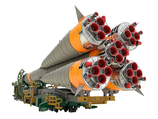 MODEROID Plastic Model Soyuz Rocket & Transport Train (Reissue)