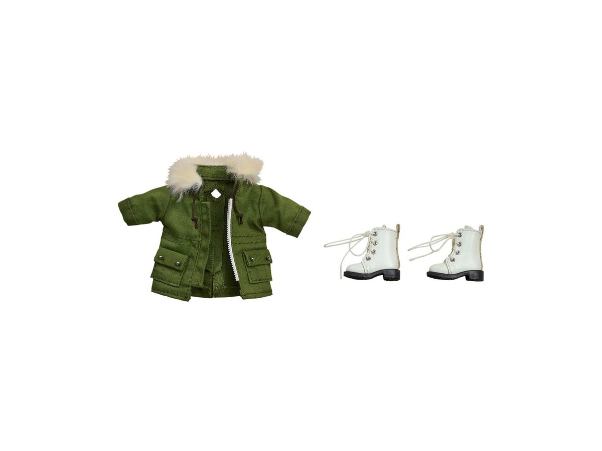 Nendoroid Doll Warm Clothing Set: Boots & Mod Coat (Khaki Green)