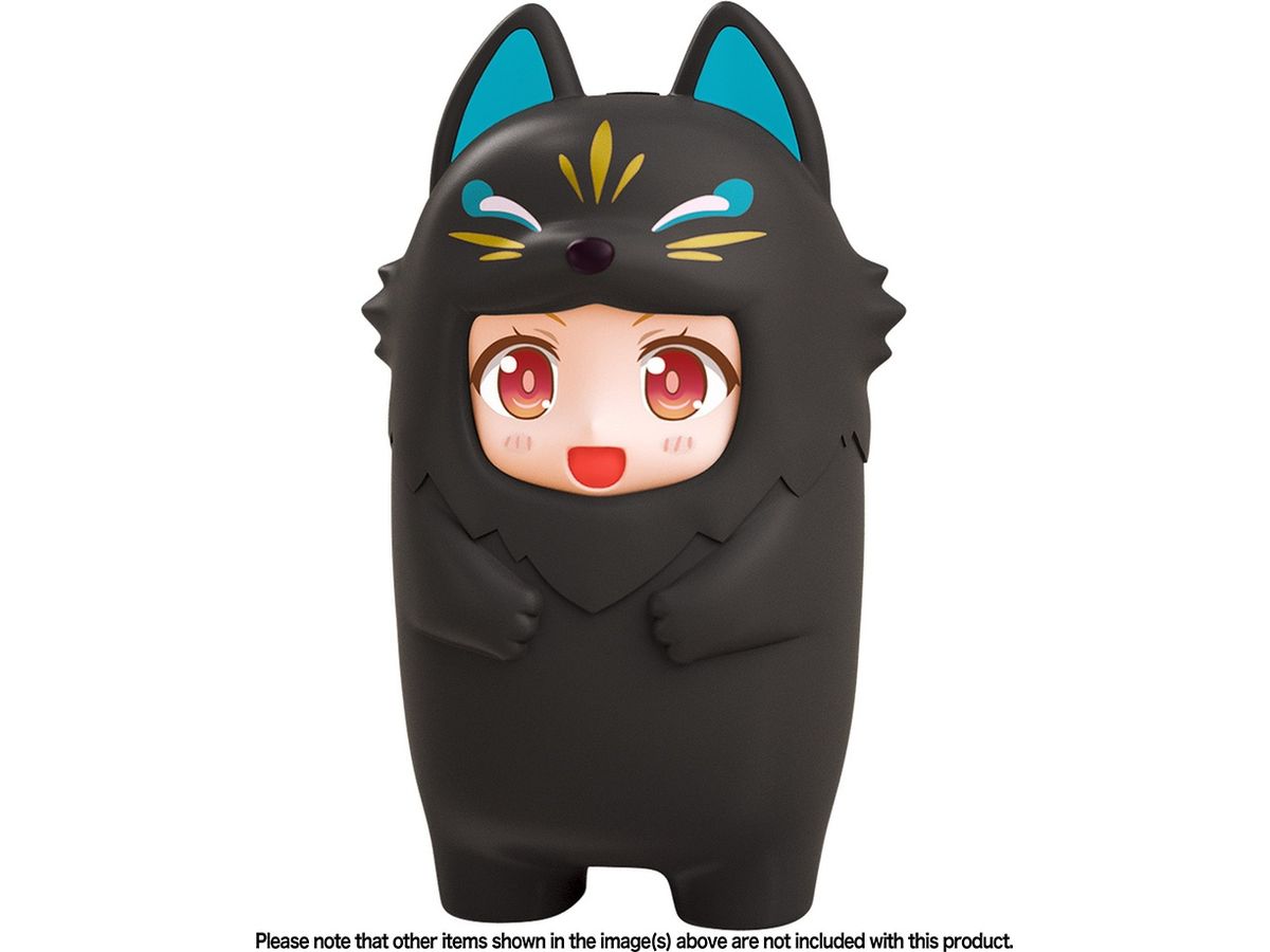 Nendoroid More Kigurumi Face Parts Case (Black Kitsune)