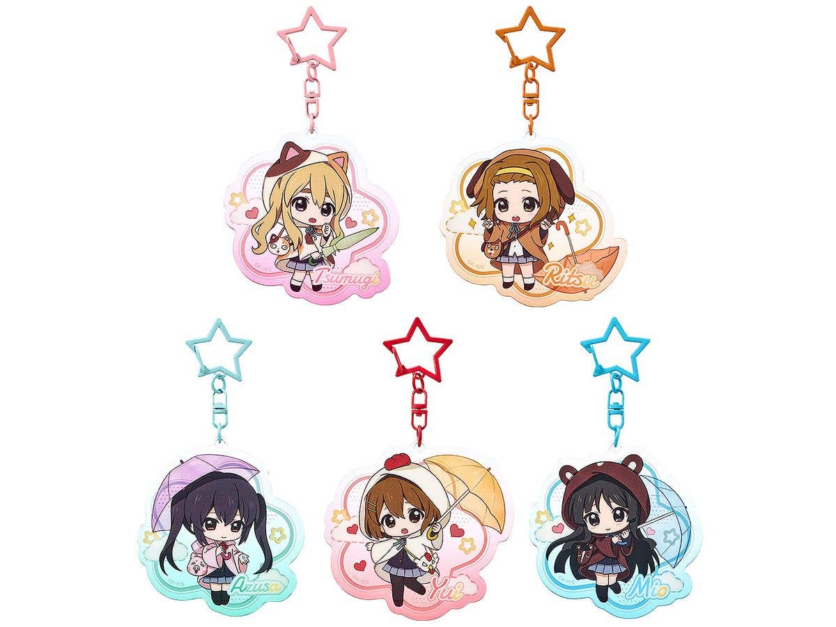 K-ON! Fluffy Rain Series Collectible Acrylic Keychain Box (All 5 Designs) 1Box 5pcs