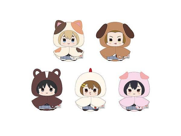K-ON! Fluffy Rain Series Collectible Plushie Keychain Box (All 5 Designs) 1Box 5pcs