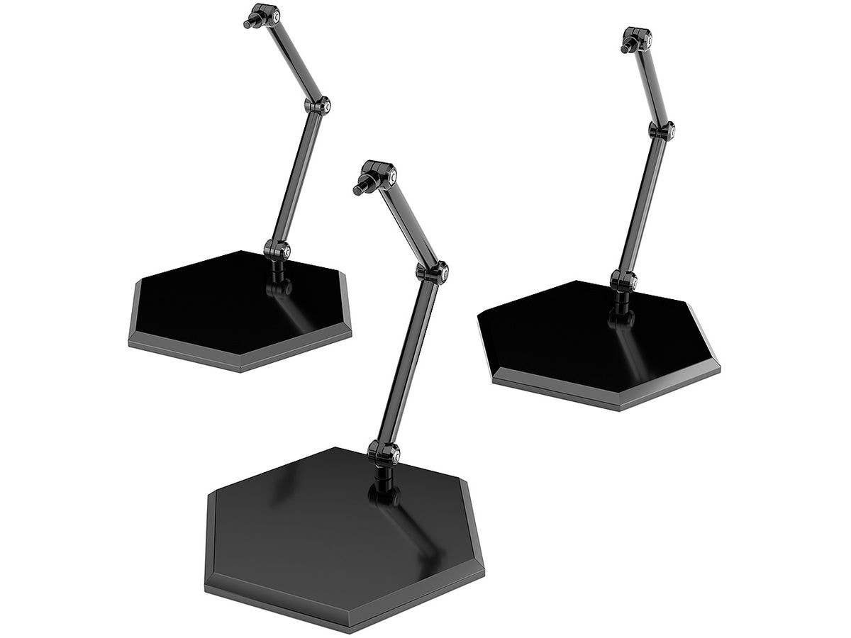 The Simple Stand x3 Black (for Figures & Models) Hex Type