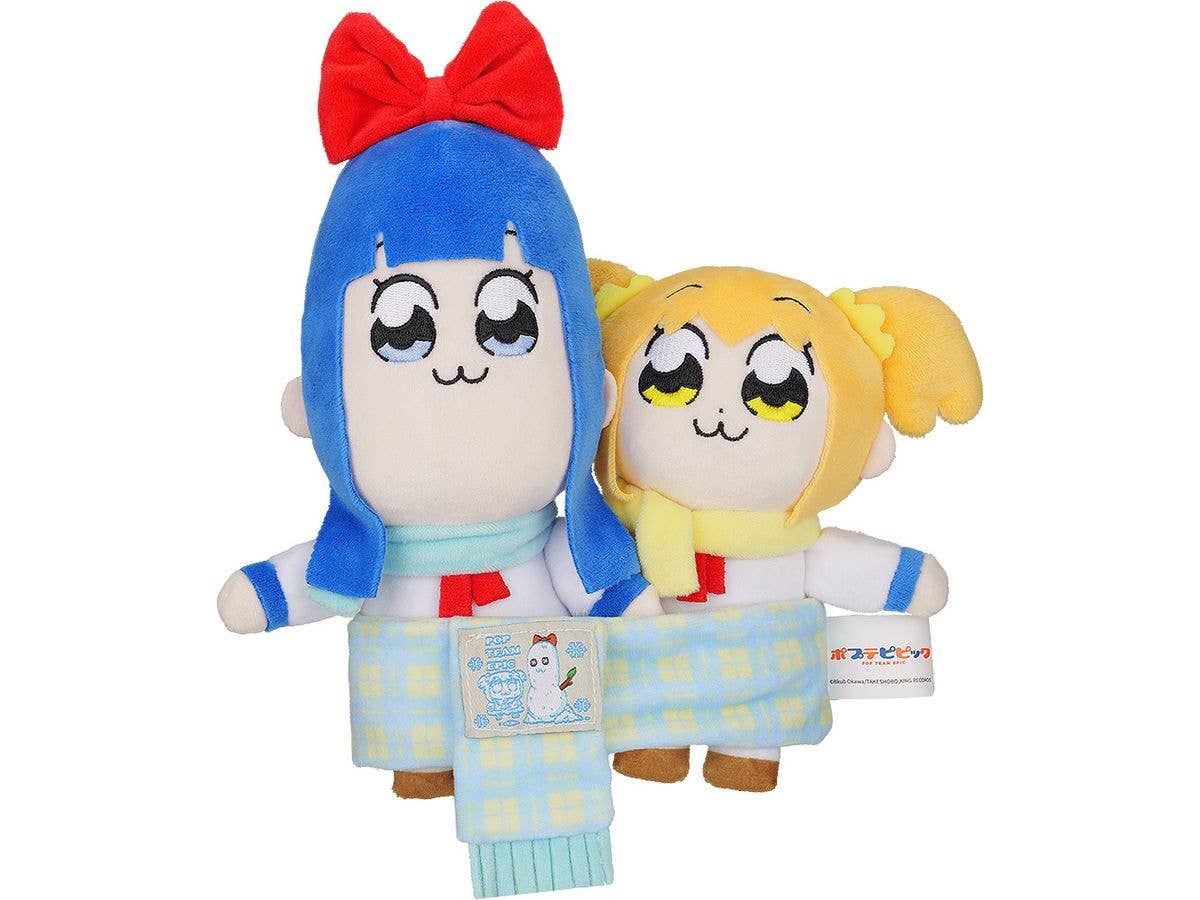 Pop Team Epic Warm Winter Day Series: Scarf Plushie Set Popuko/Pipimi