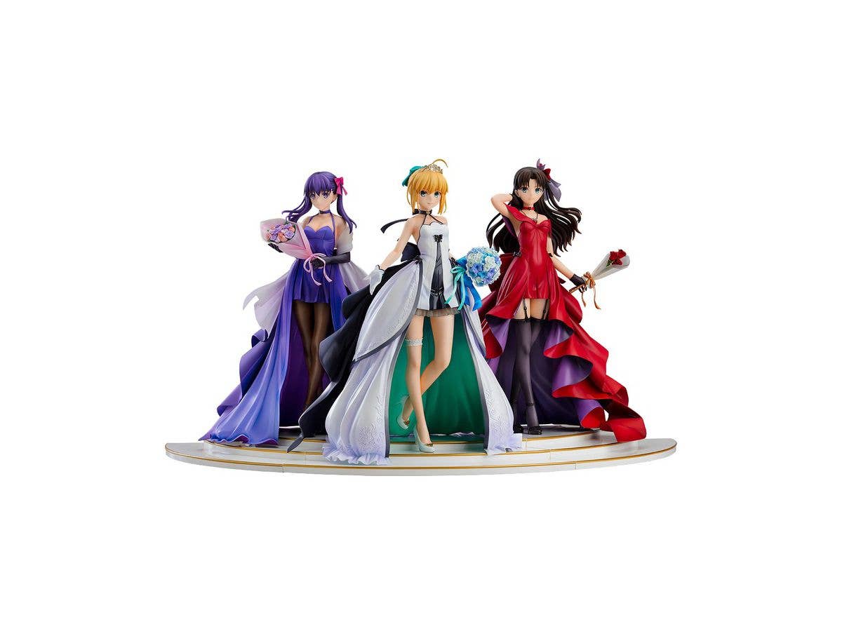 Fate/stay night: Saber, Rin Tohsaka and Sakura Matou -15th Celebration Dress Ver.- Premium Box PVC