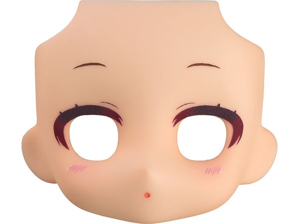 Nendoroid Doll Customizable Face Plate - Narrowed Eyes: With Makeup (Peach)